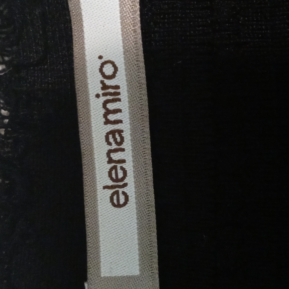 Elena Miro Black Sweater Cardigan with Pearl Trim - Picture 5 of 11